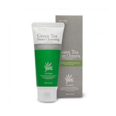Пенка для умывания Green Tea Foarm Cleasing 3W Clinic, 100 ml