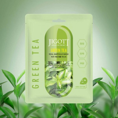 Ампульная маска Green Tea Jigott, 27 ml