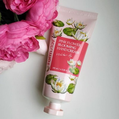 Farmstay Hand Cream Pink Flower Blooming Water Lily крем для рук 100 мл