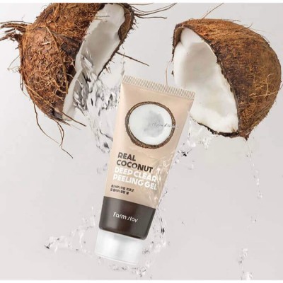 Пилинг-скатка для лица с экстрактом кокоса Farmstay Real Coconut Deep Clear Peeling Gel, 100 ml